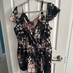 New SHEIN romper with tie and adjustable straps.